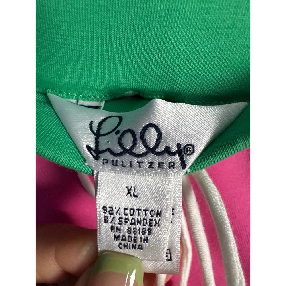 Lilly Pulitzer Pink Green Skort XL Costal CleanGirl TennisCore Sporty Prep Flowy - Picture 6 of 6